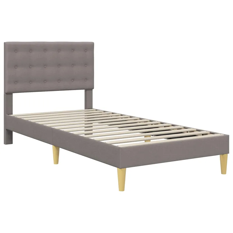 Lovos rėmas su galvūgalio Taupe 90 x 200 cm Audinys