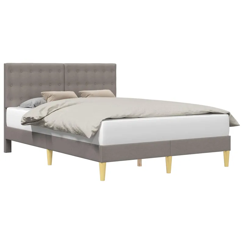 Lovos rėmas su galvūgalio Taupe 140 x 190 cm Audinys