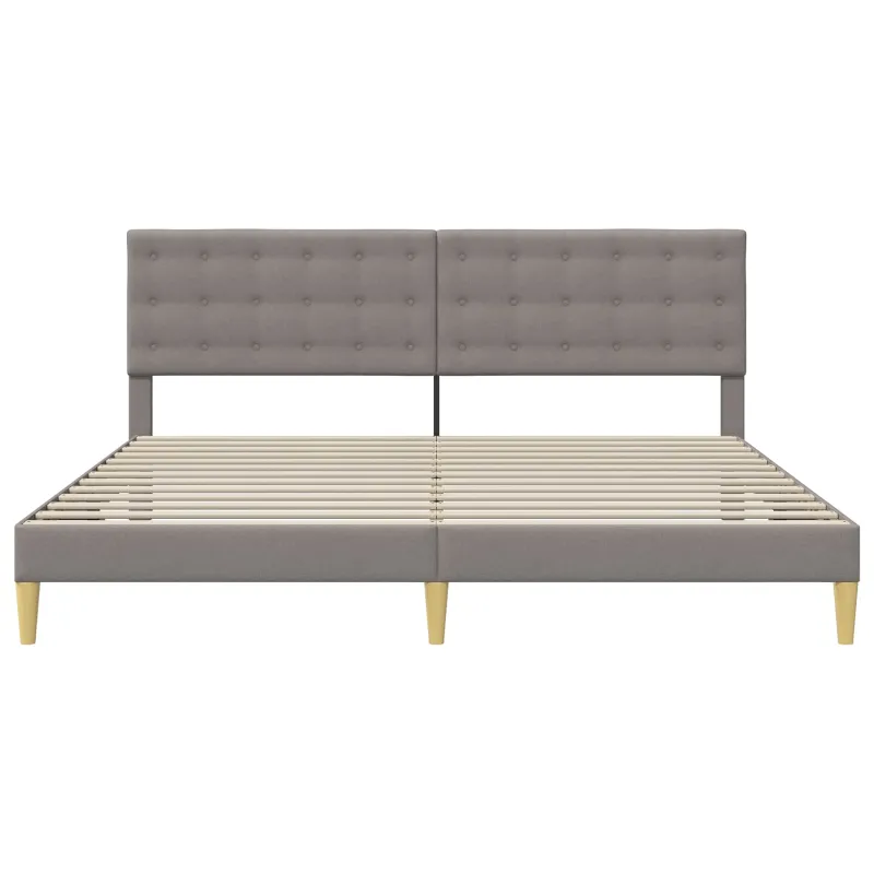 Lovos rėmas su galvūgalio Taupe 180 x 200 cm Audinys