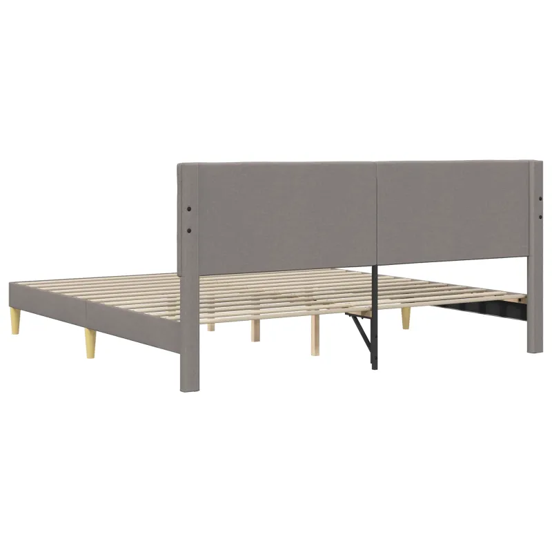 Lovos rėmas su galvūgalio Taupe 200 x 200 cm Audinys