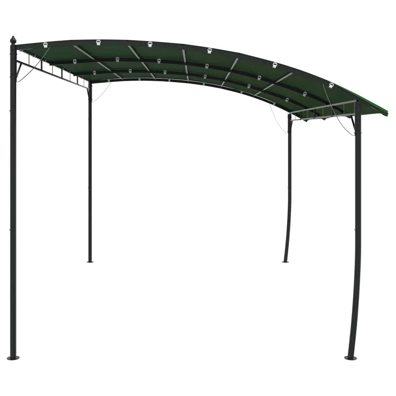 Pavėsinė 4 x 3 x 2,55 m Žalia Audinys ir aliuminis 180 gsm