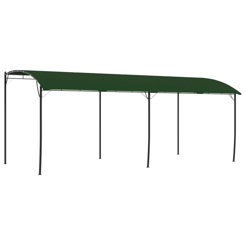 Pavėsinė 6 x 3 x 2,55 m Žalia Audinys ir aliuminis 180 gsm