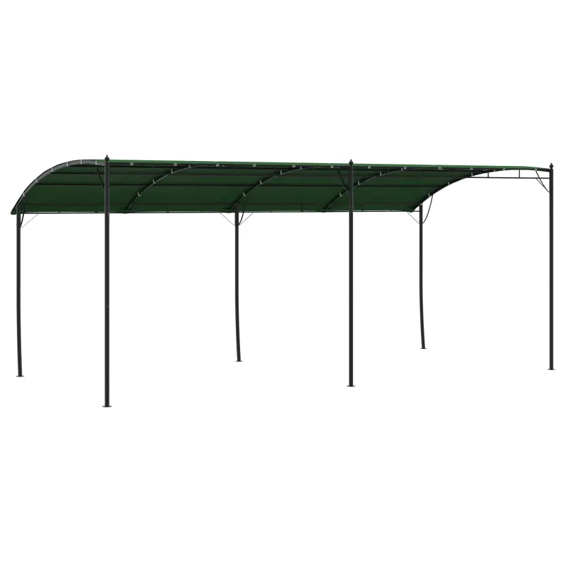 Pavėsinė 6 x 3 x 2,55 m Žalia Audinys ir aliuminis 180 gsm