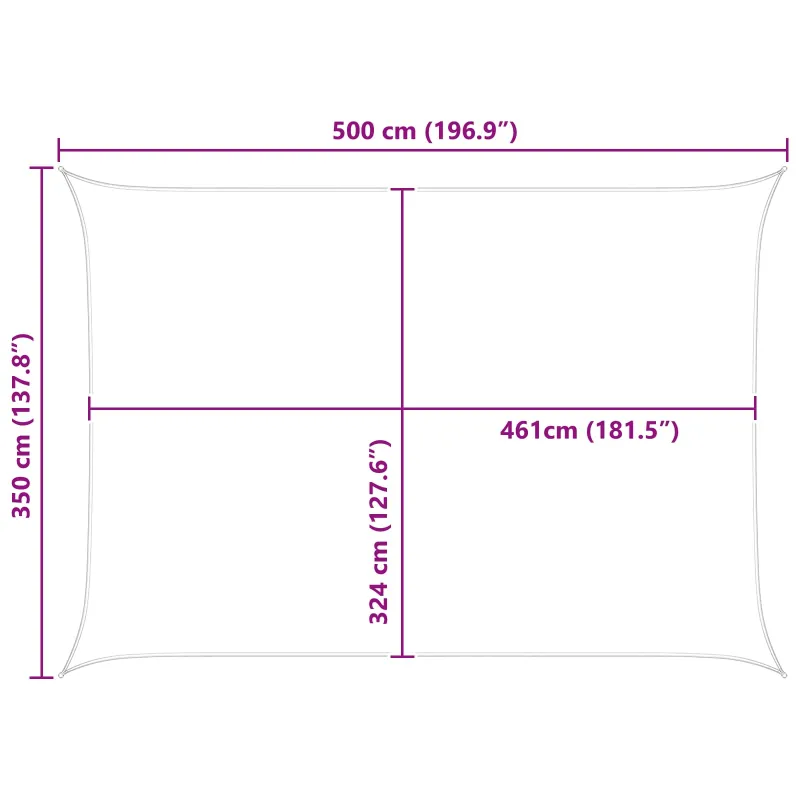 Saulės burė Oranžinė ir ruda 5 × 3,5 m