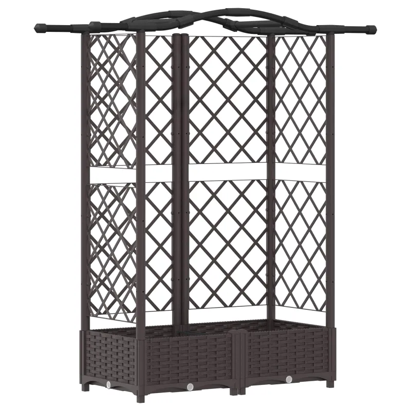 Pakeltas lovas su trelėmis ir stogu Ruda 124 x 40 x 126 cm PP