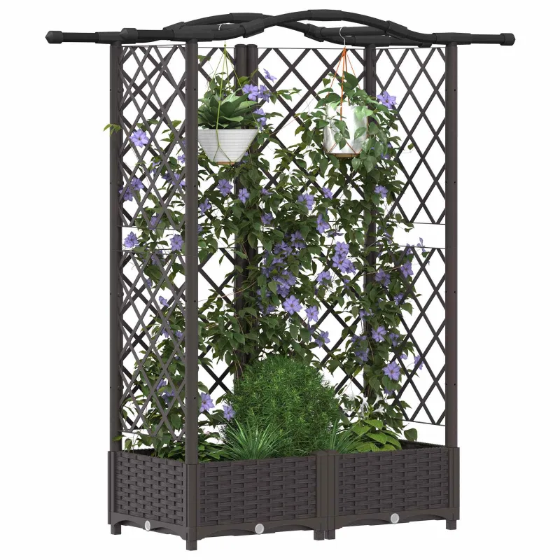 Pakeltas lovas su trelėmis ir stogu Ruda 124 x 40 x 126 cm PP