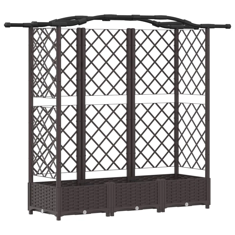 Pakeltas lovas su trelėmis ir stogu Ruda 163 x 40 x 126 cm PP