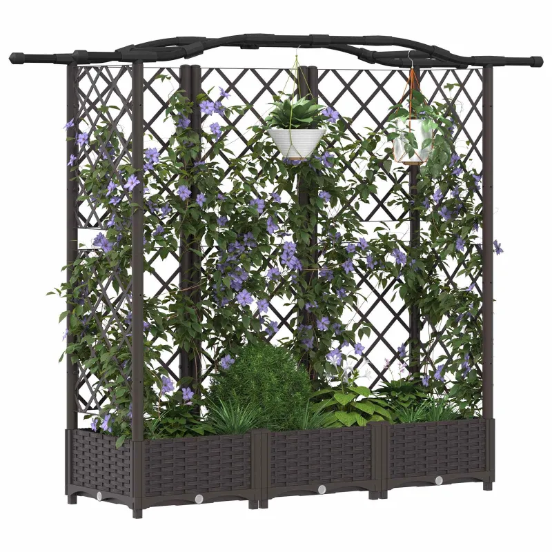 Pakeltas lovas su trelėmis ir stogu Ruda 163 x 40 x 126 cm PP