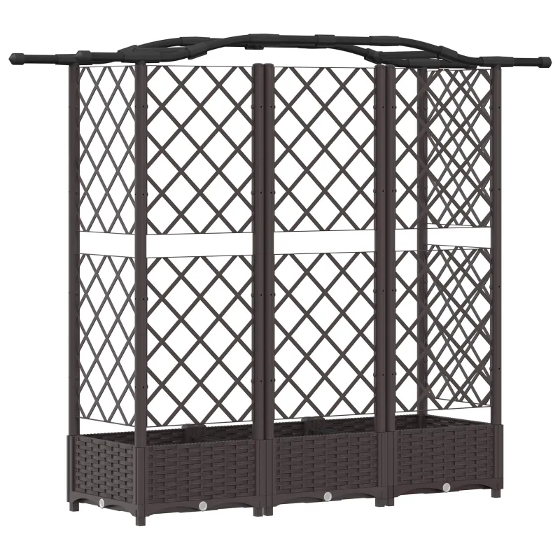 Pakeltas lovas su trelėmis ir stogu Ruda 163 x 40 x 126 cm PP