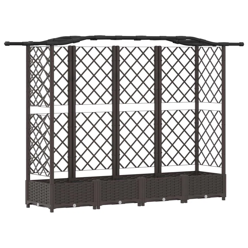 Pakeltas lovas su trelėmis ir stogu Ruda 203,5 x 40 x 125 cm PP