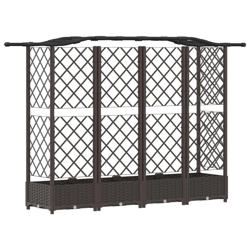 Pakeltas lovas su trelėmis ir stogu Ruda 203,5 x 40 x 125 cm PP