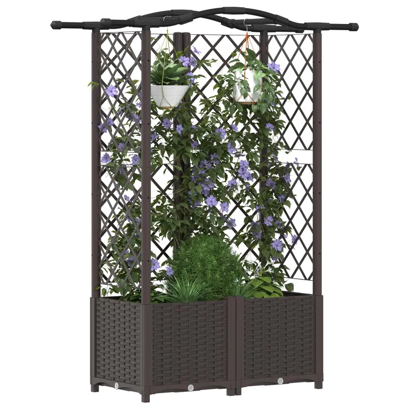 Pakeltas lovas su trelėmis ir stogu Ruda 122 x 40 x 141 cm PP