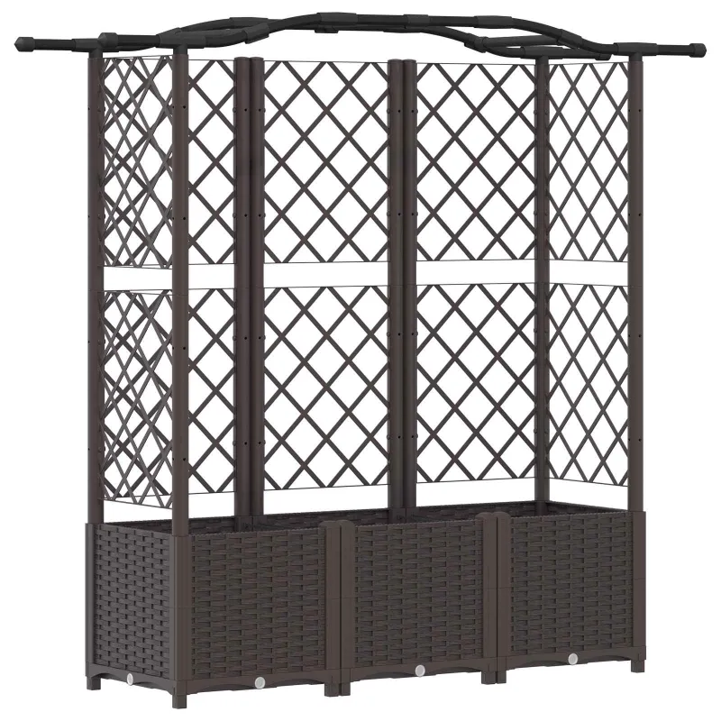 Pakeltas lovas su trelėmis ir stogu Ruda 163 x 40 x 141 cm PP