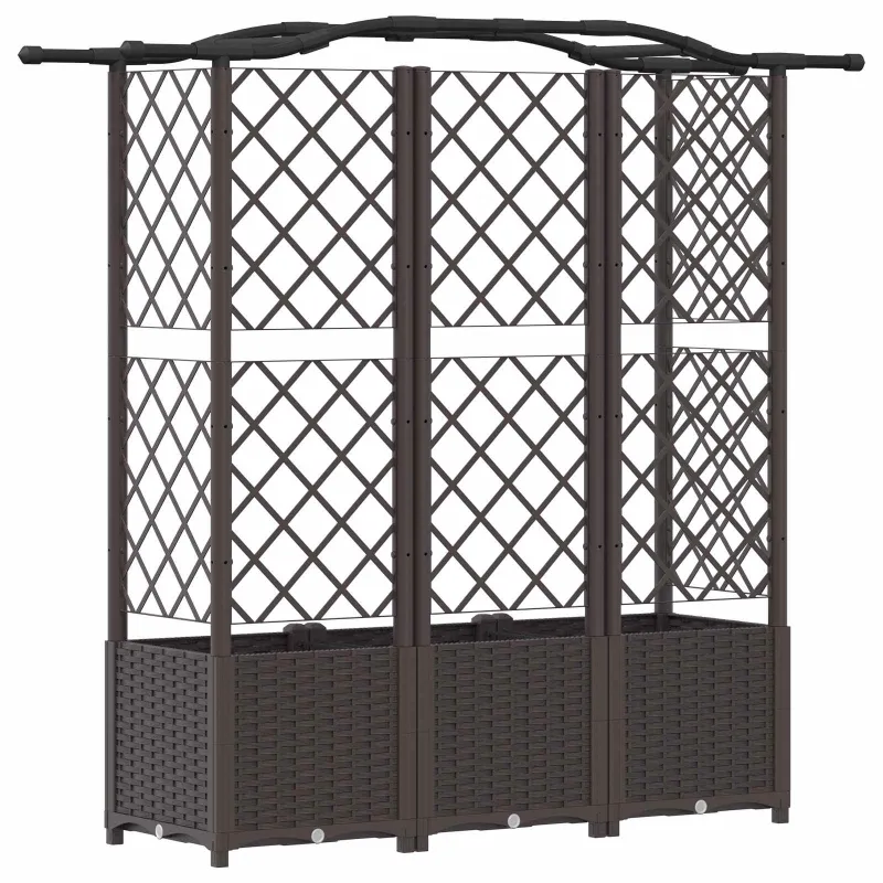 Pakeltas lovas su trelėmis ir stogu Ruda 163 x 40 x 141 cm PP