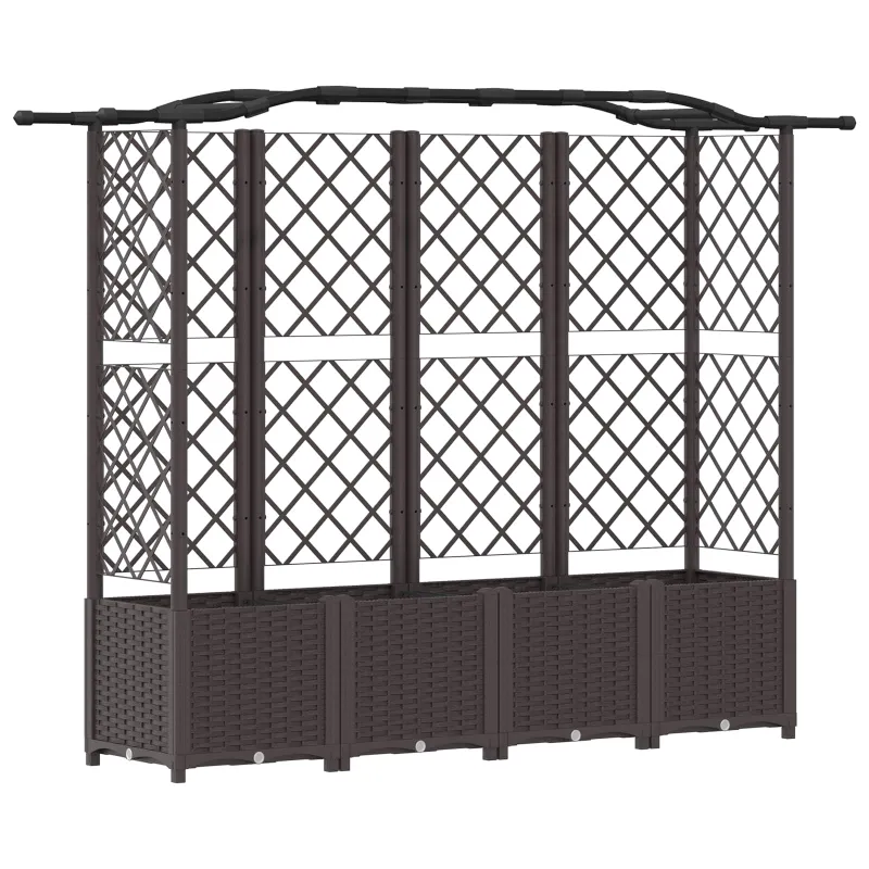Pakeltas lovas su trelėmis ir stogu Ruda 204 x 40 x 141 cm PP