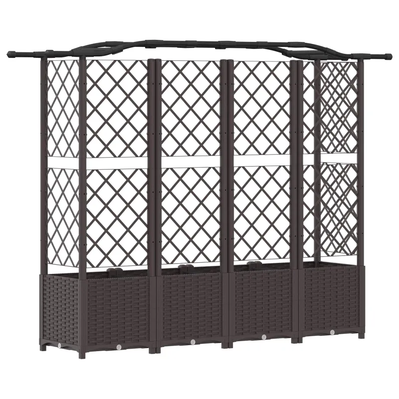 Pakeltas lovas su trelėmis ir stogu Ruda 204 x 40 x 141 cm PP