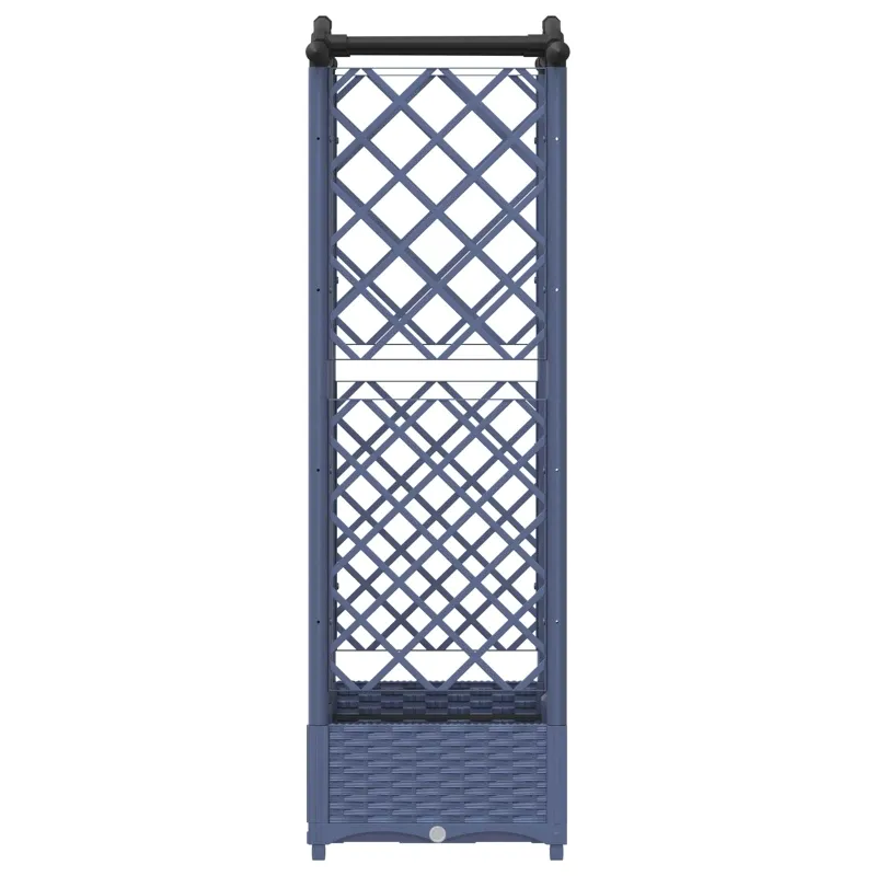 Pakeltas lovas su trelėmis ir stogu Pilka 124 x 40 x 126 cm PP