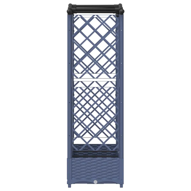 Pakeltas lovas su trelėmis ir stogu Pilka 163 x 40 x 126 cm PP