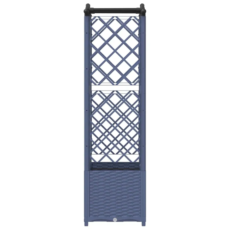 Pakeltas lovas su trelėmis ir stogu Pilka 122 x 40 x 141 cm PP