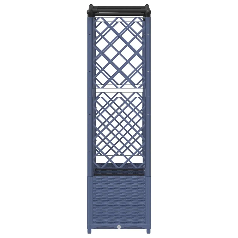 Pakeltas lovas su trelėmis ir stogu Pilka 163 x 40 x 141 cm PP