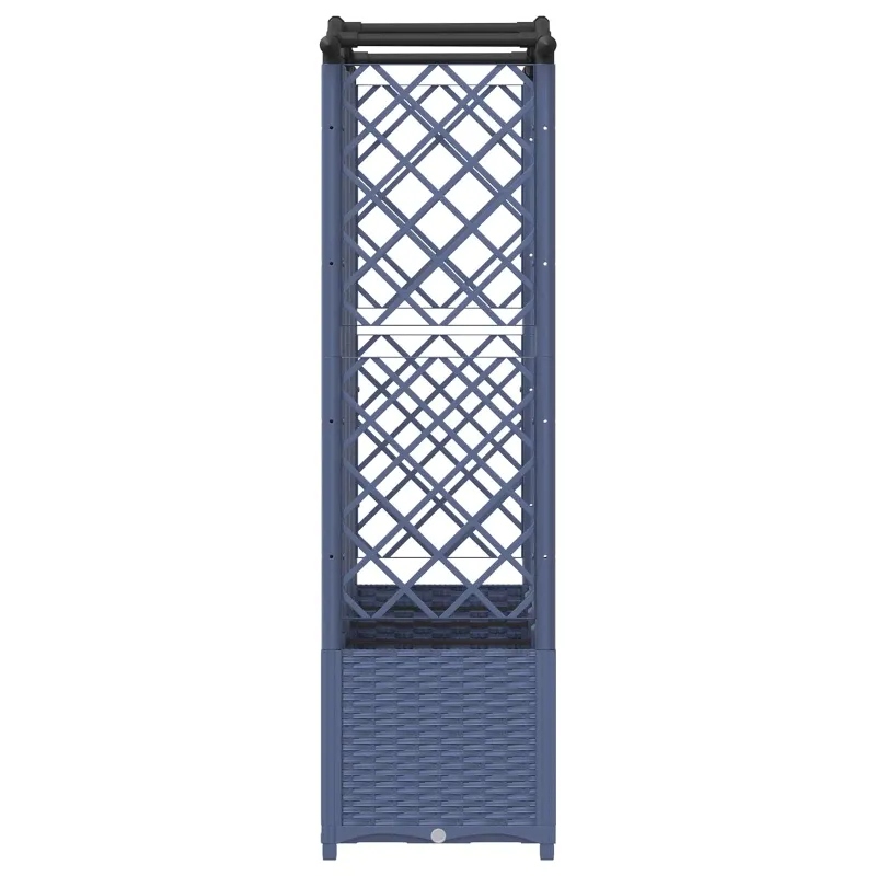Pakeltas lovas su trelėmis ir stogu Pilka 204 x 40 x 141 cm PP