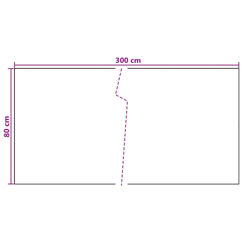Balkono Ekranas Tamsiai pilka 300 x 80 cm poliratanas