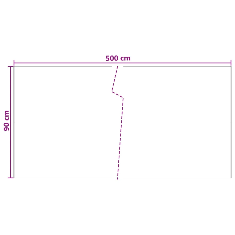 Balkono Ekranas Tamsiai pilka 500 x 90 cm poliratanas
