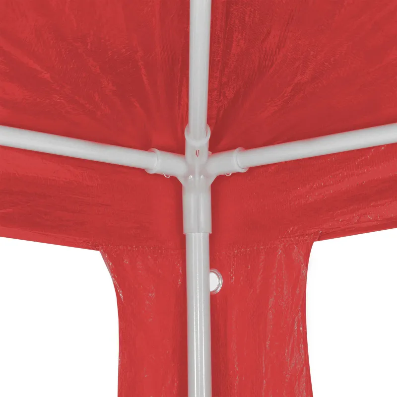 Šventės palapinė Raudona 900 x 300 x 255 cm PE ir plienas