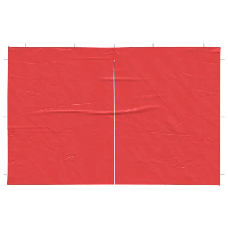 Šventinės palapinės šoninė siena 2 pcs Raudona 300 x 195 cm