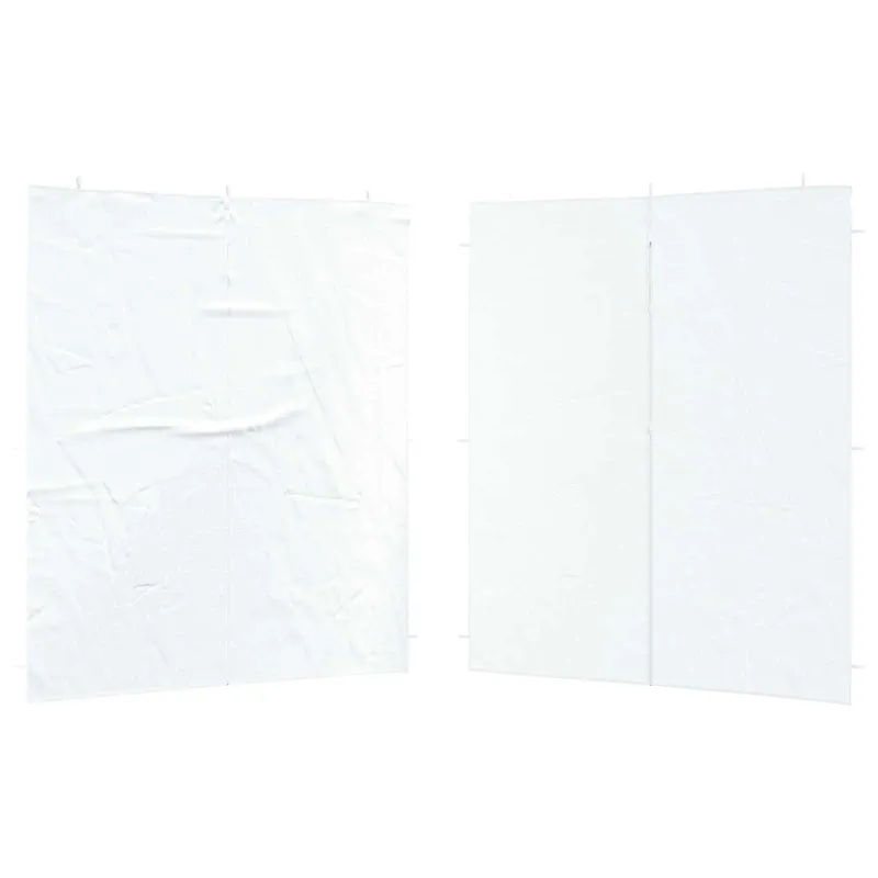 Šventinės palapinės šoninė siena 2 pcs Balta 200 x 195 cm