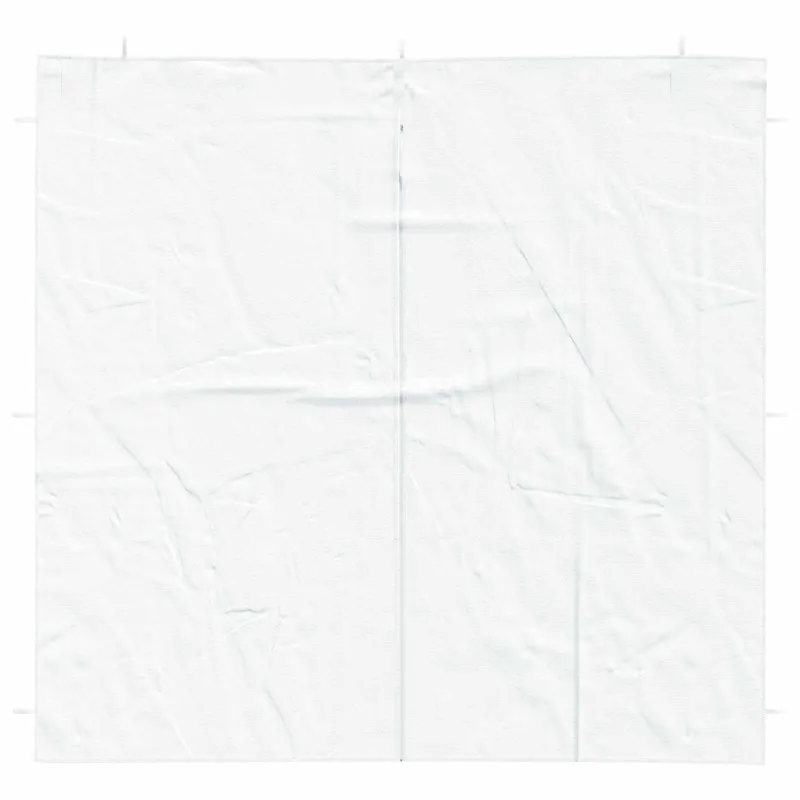 Šventinės palapinės šoninė siena 2 pcs Balta 200 x 195 cm