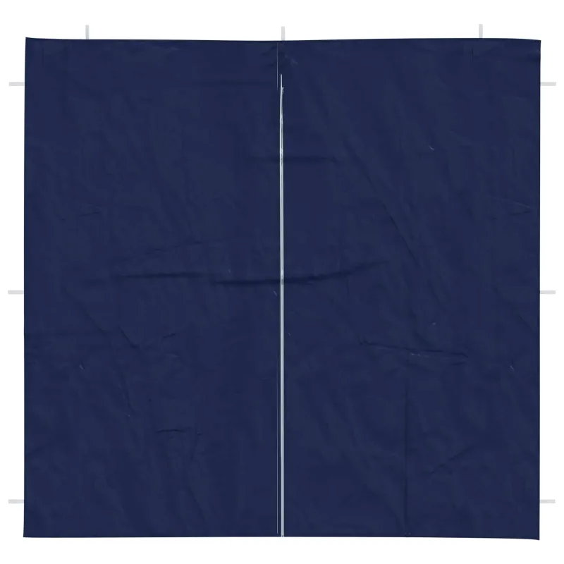 Šventinės palapinės šoninė siena 2 pcs Mėlyna 200 x 195 cm
