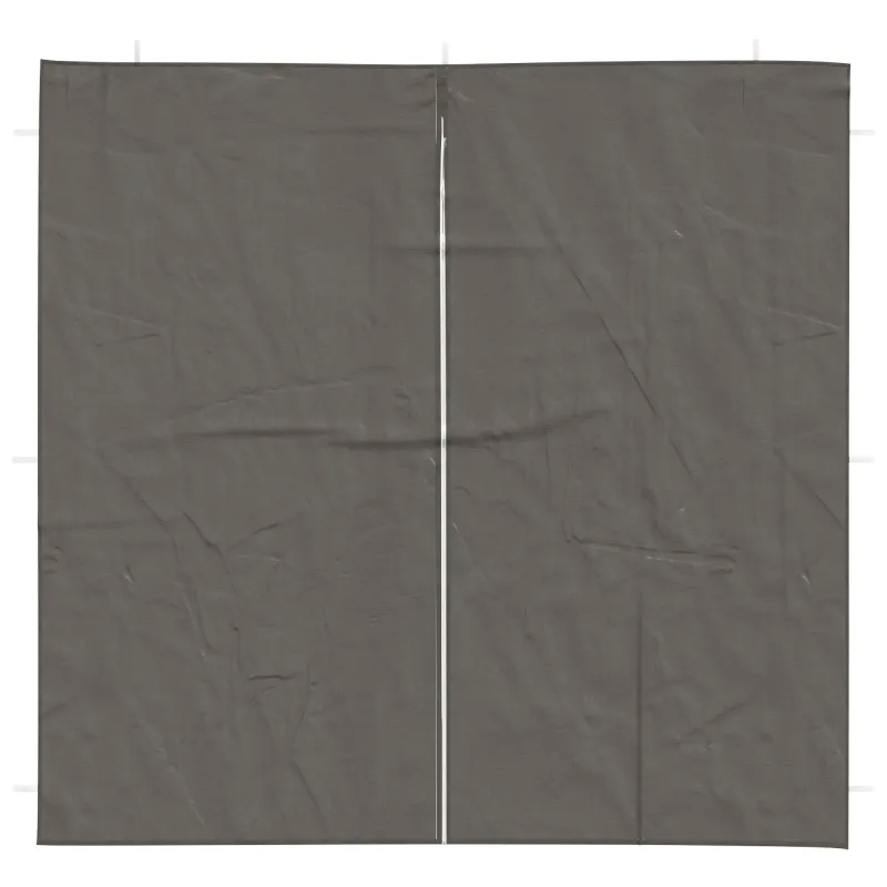 Šventinės palapinės šoninė siena 2 pcs Antracito 200 x 195 cm
