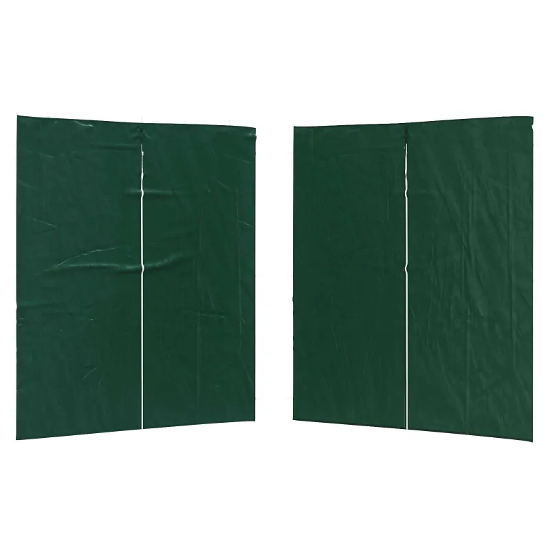 Šventinės palapinės šoninė siena 2 pcs Žalia 200 x 195 cm