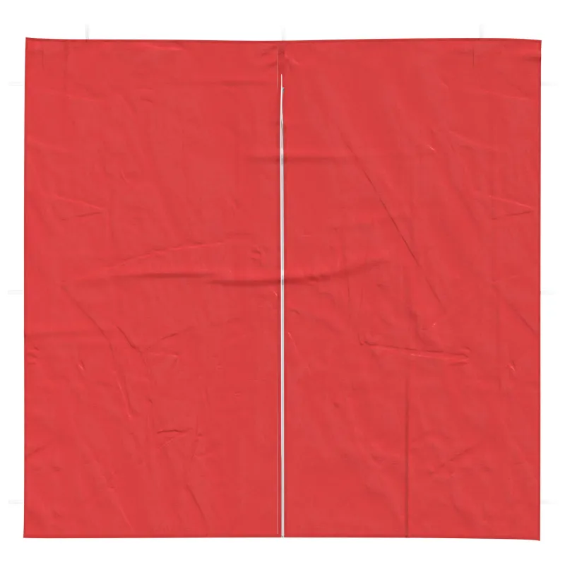 Šventinės palapinės šoninė siena 2 pcs Raudona 200 x 195 cm