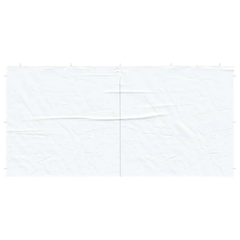 Šventinės palapinės šoninė siena 2 pcs Balta 400 x 195 cm