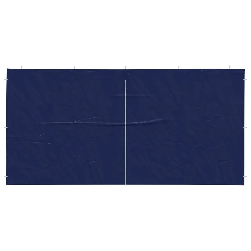 Šventinės palapinės šoninė siena 2 pcs Mėlyna 400 x 195 cm