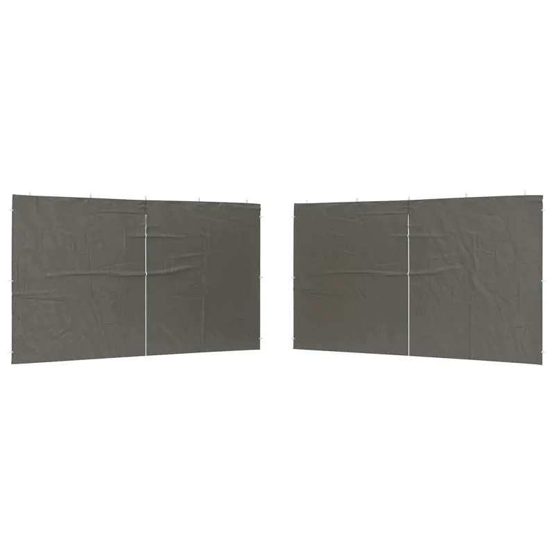 Šventinės palapinės šoninė siena 2 pcs Antracito 400 x 195 cm