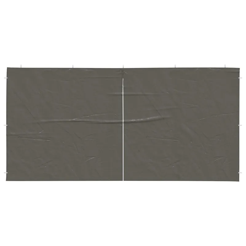 Šventinės palapinės šoninė siena 2 pcs Antracito 400 x 195 cm