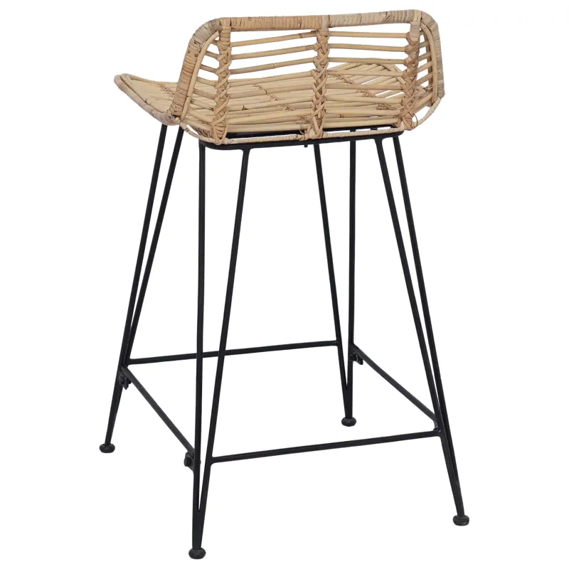 Baro taburetė 2 pcs Natūrali 44 x 45 x 76 cm Ratana ir Plienas