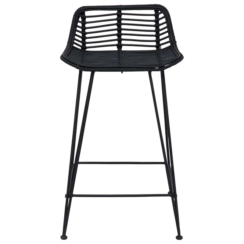 Baro taburetė 2 pcs Juoda 44 x 45 x 76 cm Ratana ir Plienas