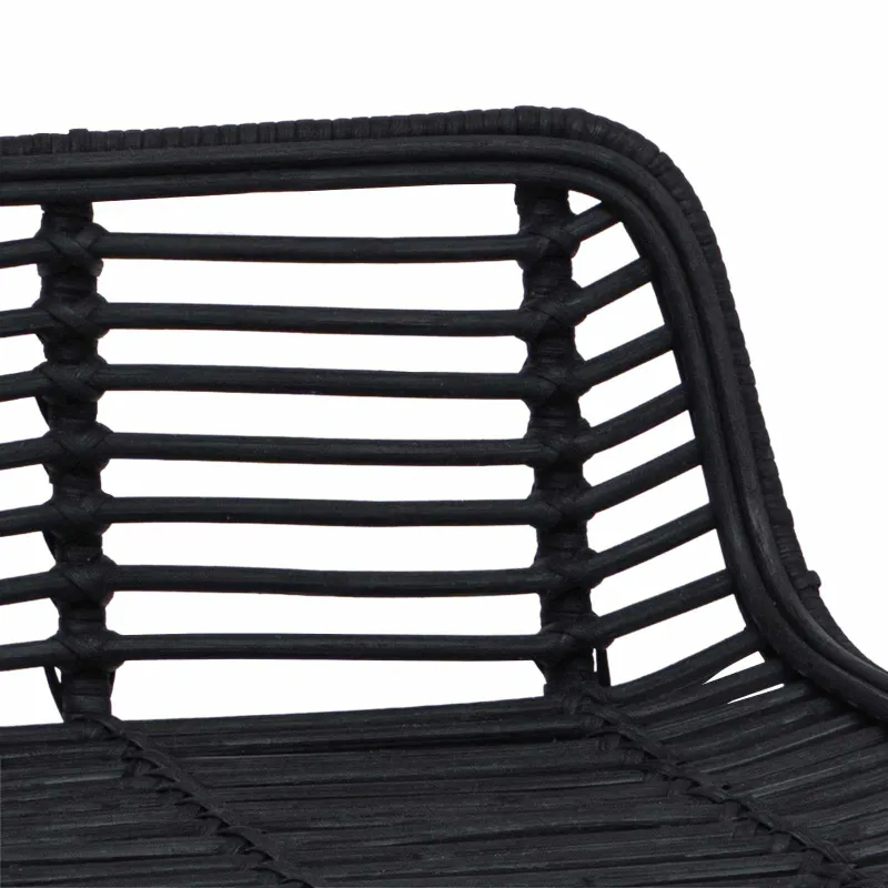 Baro taburetė 2 pcs Juoda 44 x 45 x 76 cm Ratana ir Plienas