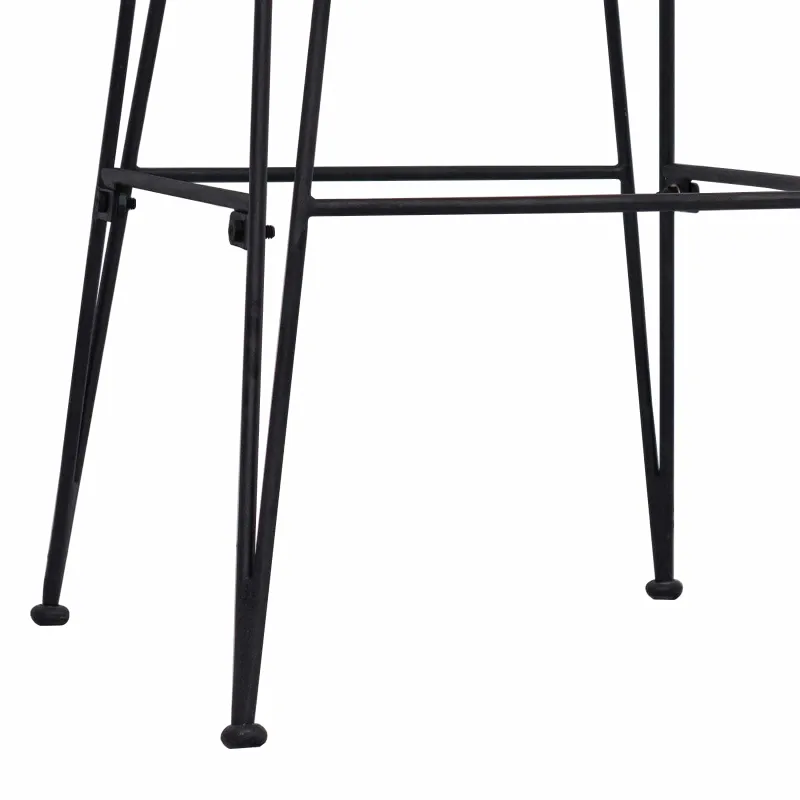 Valgomojo kėdė 2 pcs Juoda 41 x 55 x 85 cm Ratana ir Plienas