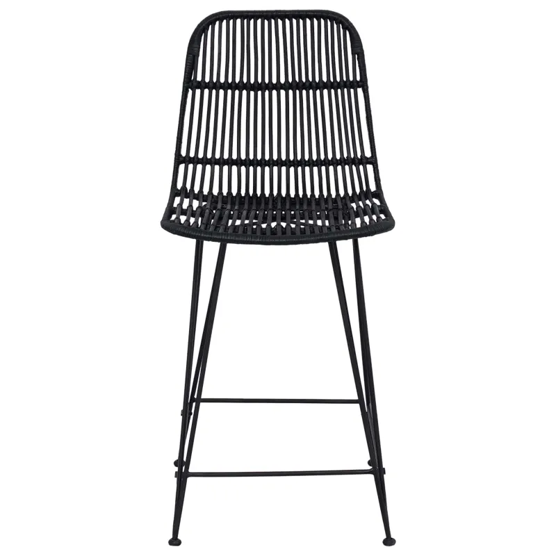 Baro taburetė 2 pcs Juoda 44 x 54 x 96 cm Ratana ir Plienas