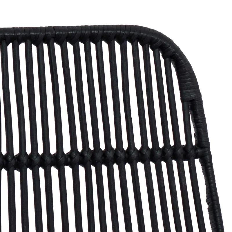 Baro taburetė 2 pcs Juoda 44 x 54 x 96 cm Ratana ir Plienas