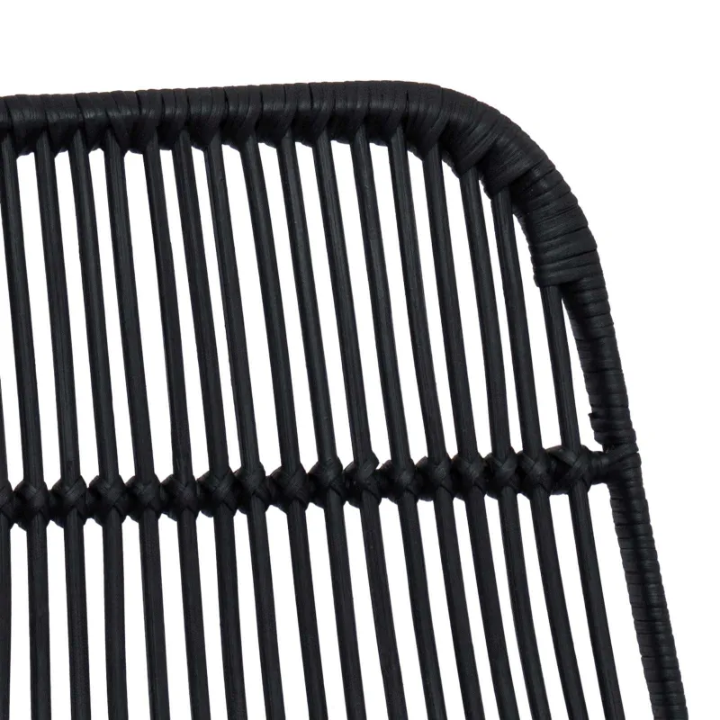 Baro taburetė 2 pcs Juoda 44 x 55 x 109 cm Ratana ir Plienas