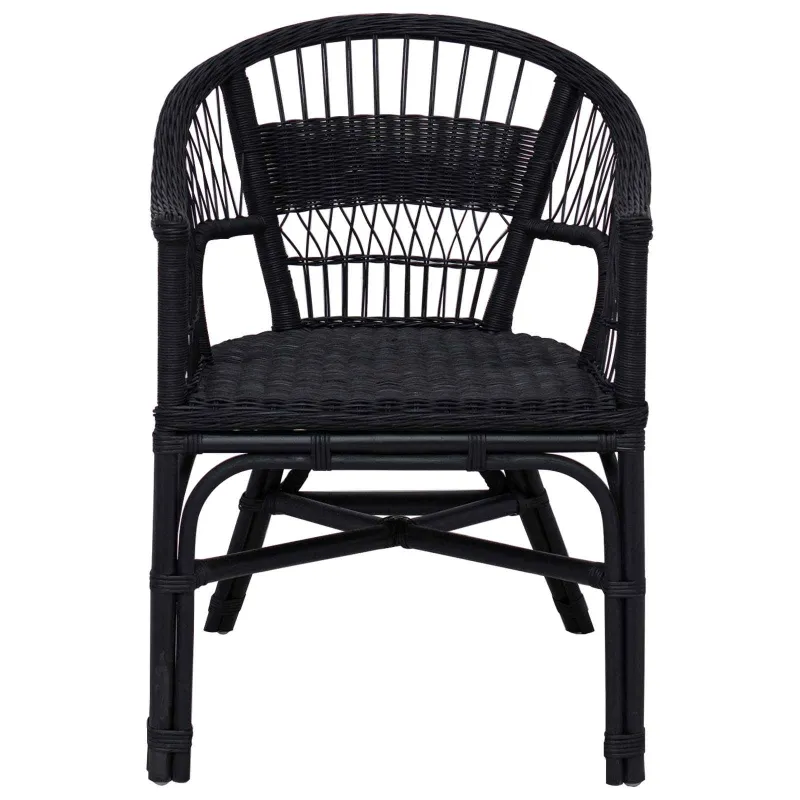 Susilankstantis krėslas Juoda 60 x 60 x 81 cm Ratanas