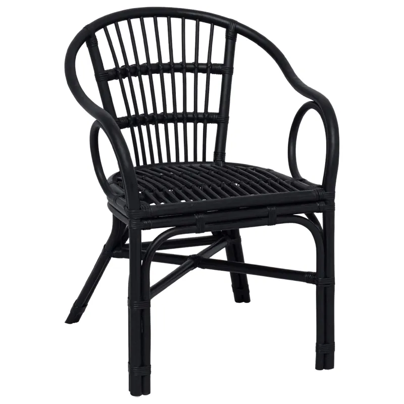 Susilankstantis krėslas Juoda 58 x 60 x 81 cm Ratanas
