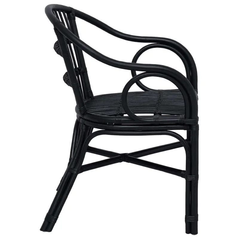 Susilankstantis krėslas Juoda 58 x 60 x 81 cm Ratanas