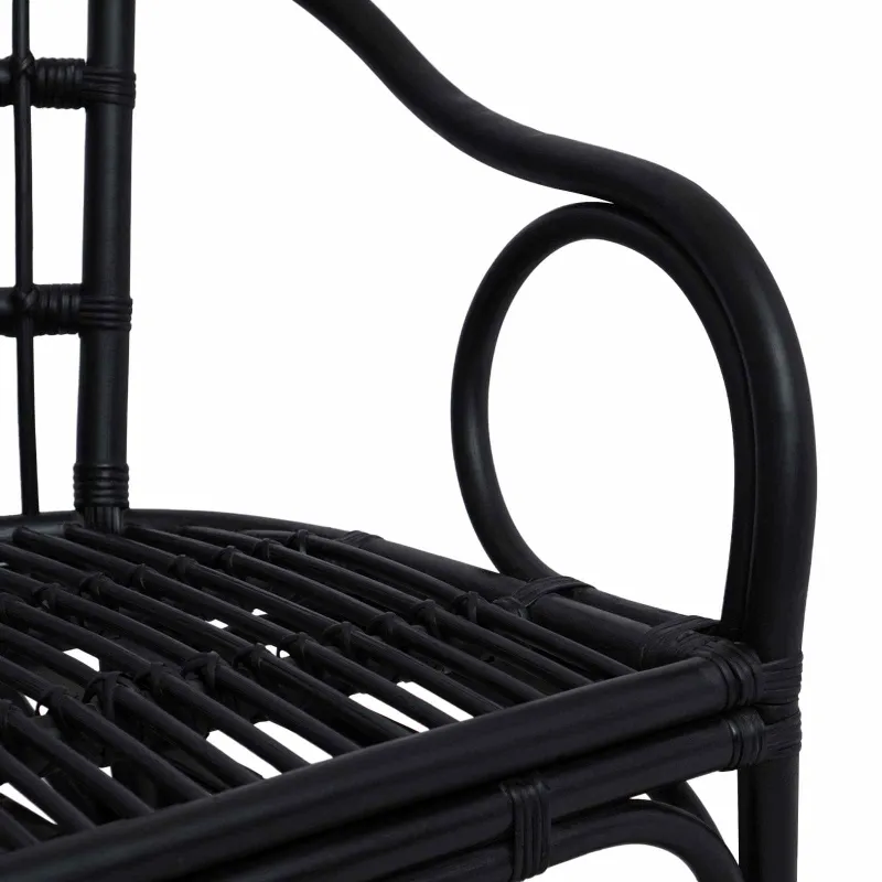 Susilankstantis krėslas Juoda 58 x 60 x 81 cm Ratanas